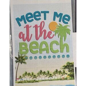 Summer Beach Garden Flag Sunny Palm Trees Spring Home Decor Tropical Coastal New